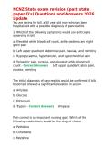 NCNZ State exam revision &lpar;past state paper Q-s&rpar; Questions and Answers 2026 Update
