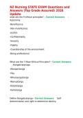 NZ Nursing STATE EXAM Questions and Answers &lpar;Top Grade Assured&rpar; 2026 Update&period;