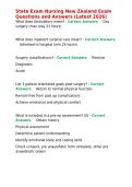 State Exam Nursing New Zealand Exam Questions and Answers &lpar;Latest 2026&rpar;