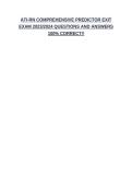 ATI-RN COMPREHENSIVE PREDICTOR EXIT EXAM 2023&sol;2024 QUESTIONS AND ANSWERS 100&percnt; CORRECT&excl;&excl;