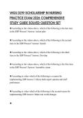 WGU D219 SCHOLARSHIP IN NURSING PRACTICE EXAM 2026 COMPREHENSIVE STUDY GUIDE SOLVED QUESTION SET