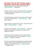 NZ State Final for RN Practise exam 1 Questions and Answers &lpar;Latest 2026