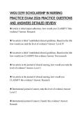 WGU D219 SCHOLARSHIP IN NURSING PRACTICE EXAM 2026 PRACTICE QUESTIONS AND ANSWERS DETAILED REVIEW