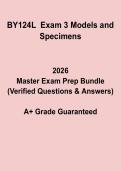 BY124L Exam 3 Study Guide &vert; Biology Lab Models & Specimens Prep 2026