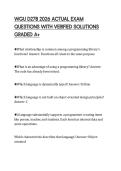 WGU D278 2026 ACTUAL EXAM QUESTIONS WITH VERIFIED SOLUTIONS GRADED A&plus;