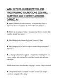 WGU D278 OA EXAM SCRIPTING AND PROGRAMMING FOUNDATIONS 2026 FULL QUESTIONS AND CORRECT ANSWERS GRADED A&plus;