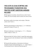 WGU D278 OA EXAM SCRIPTING AND PROGRAMMING FOUNDATIONS 2026 PRACTICE SCRIPT QUESTIONS ANSWERS INCLUDED