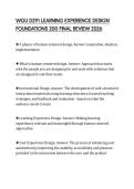 WGU D291 LEARNING EXPERIENCE DESIGN FOUNDATIONS 200 FINAL REVIEW 2026