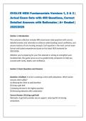 EVOLVE HESI Fundamentals Versions 1&comma; 2 & 3 &vert; Actual Exam Sets with 400 Questions&comma; Correct Detailed Answers with Rationales &vert; A&plus; Graded &vert; 2025&sol;2026