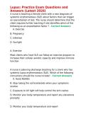 Lupus Practice Exam Questions and Answers &lpar;Latest 2026&rpar;
