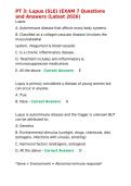 PT 3 Lupus &lpar;SLE&rpar; &lpar;EXAM 7 Questions and Answers &lpar;Latest 2026&rpar;