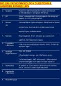 BIO 106- PATHOPHYSIOLOGY QUESTIONS & ANSWERS PASSED 100&percnt;