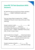 Iowa MC 7D Test Questions With Answers 