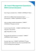 1B- Insect Management Questions With Correct Answers&period;