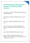 Community Insect Management Category 7D Questions With Answers
