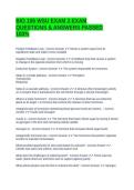BIO 106 WSU EXAM 3 EXAM QUESTIONS & ANSWERS PASSED 100&percnt;