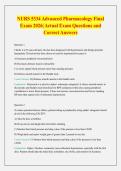 NURS 5334 Advanced Pharmacology Final Exam 2026&vert; Actual Exam Questions and Correct Answers