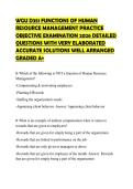 WGU D351 FUNCTIONS OF HUMAN RESOURCE MANAGEMENT PRACTICE OBJECTIVE EXAMINATION 2026 DETAILED QUESTIONS WITH VERY ELABORATED ACCURATE SOLUTIONS WELL ARRANGED GRADED A&plus;