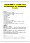 AACN AGACNP Exam Prep 2026&colon; Updated Practice Questions with Comprehensive Rationales