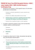 PMHNP-BC Exam Prep 2026 &lpar;Georgette Review &plus; ANA&rpar; &vert;  Latest Update 2026 &vert; 100&percnt; Verified Answers &vert;  Certification Prep