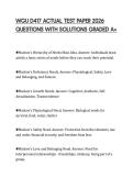 WGU D417 ACTUAL TEST PAPER 2026 QUESTIONS WITH SOLUTIONS GRADED A&plus;