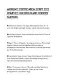 WGU D417 CERTIFICATION SCRIPT 2026 COMPLETE QUESTIONS AND CORRECT ANSWERS