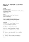 MAT 101 TEST 1 QUESTIONS WITH ACCURATE ANSWERS