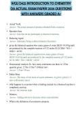 WGU D425 INTRODUCTION TO CHEMISTRY OA ACTUAL EXAM PAPER 2026 QUESTIONS WITH ANSWERS GRADED A&plus;