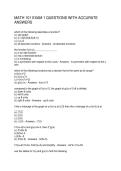 MATH 101 EXAM 1 QUESTIONS WITH ACCURATE ANSWERS