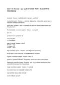 MAT101 EXAM 1& 2 QUESTIONS WITH ACCURATE ANSWERS