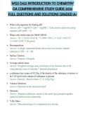 WGU D425 INTRODUCTION TO CHEMISTRY OA COMPREHENSIVE STUDY GUIDE 2026 FULL QUESTIONS AND SOLUTIONS GRADED A&plus;