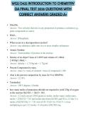 WGU D425 INTRODUCTION TO CHEMISTRY OA FINAL TEST 2026 QUESTIONS WITH CORRECT ANSWERS GRADED A&plus;