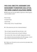 WGU D426 OBJECTIVE ASSESSMENT DATA MANAGEMENT FOUNDATIONS 2026 ACTUAL TEST PAPER COMPLETE SOLUTIONS VERIFIED