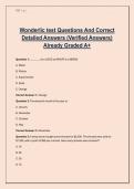 Wonderlic test Questions And Correct Detailed Answers &lpar;Verified Answers&rpar; Already Graded A&plus;