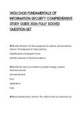 WGU D430 FUNDAMENTALS OF INFORMATION SECURITY COMPREHENSIVE STUDY GUIDE 2026 FULLY SOLVED QUESTION SET
