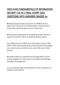 WGU D430 FUNDAMENTALS OF INFORMATION SECURITY OA PA 2 FINAL SCRIPT 2026 QUESTIONS WITH ANSWERS GRADED A&plus;