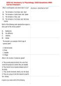 HESI A2 Anatomy & Physiology 2026 Questions With Correct Answers&period;