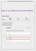 BIOD 152 A& P 2PORTAGE EXAM 2025 VERIFIED&period;  