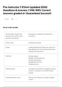 Fire instructor 3 EXAM &lpar;updated 2026&rpar;   Questions & Answers &vert; With 100&percnt; Correct Answers graded A&plus; Guaranteed Success&excl;&excl;