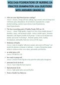 WGU D439 FOUNDATIONS OF NURSING OA PRACTICE EXAMINATION 2026 QUESTIONS WITH ANSWERS GRADED A&plus;