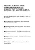 WGU D465 DATA APPLICATIONS COMPREHENSIVE REVIEW 2026 QUESTIONS WITH ANSWERS GRADED A&plus;