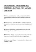 WGU D465 DATA APPLICATIONS FINAL SCRIPT 2026 QUESTIONS WITH ANSWERS GRADED A&plus;