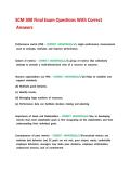 SCM 300 Final Exam Questions With Correct Answers