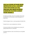 WGU D487 SECURE SOFTWARE DESIGN CERTIFICATION ACTUAL ASSESSMENT LATEST EVALUATION 2026 FULL QUESTIONS AND PRECISE EXTENSIVE ELABORATED SOLUTIONS ALREADY PASSED GRADED A&plus;