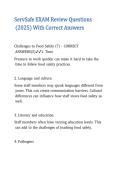 ServSafe EXAM Review Questions &lpar;2025&rpar; With Correct Answers 
