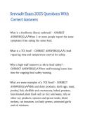 Servsafe Exam 2025 Questions With Correct Answers