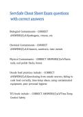 ServSafe Cheat Sheet Exam questions with correct answers