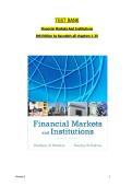 Financial Markets & Institutions 8th Edition Test Bank &ndash; All Chapters 1&ndash;25 &lpar;Saunders&rpar;