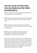 WGU D487 SECURE SOFTWARE DESIGN EXAM 2026 PREMIUM EXAM PREP VERIFIED SOLUTIONS RATED A&plus;
