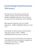 ServSafe Manager Exam&lpar;80 Questions&rpar; With Answers